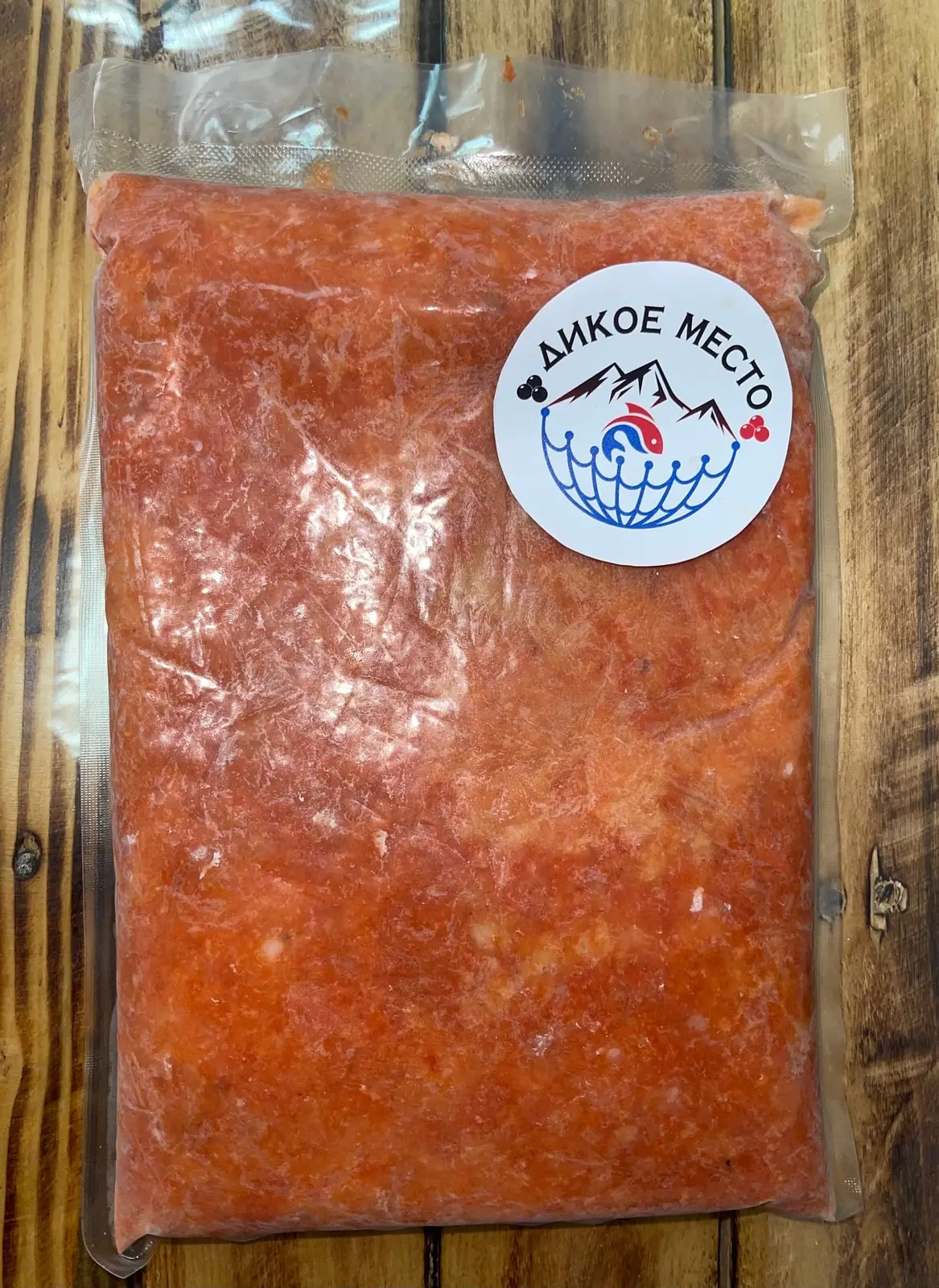 Фарш из дикой нерки в вакуумной упаковке